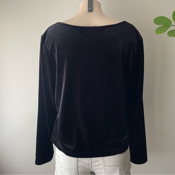 Vintage Velvet Velour Coldwater Creek Blouse Top Shirt Goth Plus Size 14 - Picture 2 of 6